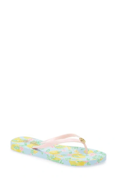 Lilly Pulitzer ® Pool Flip Flop In Bluette Make Lemonade Shoe