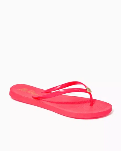Lilly Pulitzer Pool Flip Flop In Mizner Red