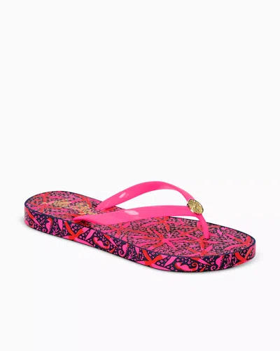 Lilly Pulitzer Pool Flip Flop In Passion Fruit Pink Star Searching Shoe