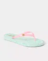 Lilly Pulitzer Pool Flip-flops Women's Sandals Mint Condition Fantastical: 7-8 M In Pink