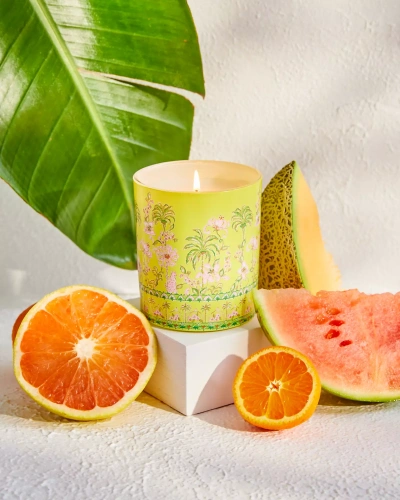 Lilly Pulitzer Printed Candle In Orange