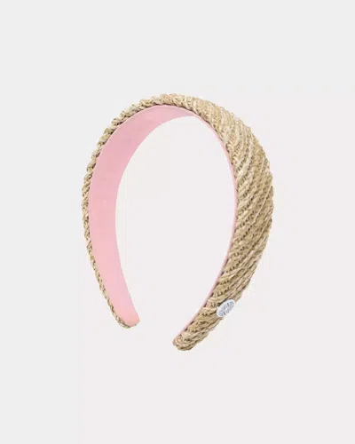 Lilly Pulitzer Raffia Headband In Gold