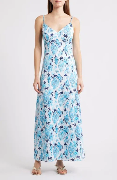 Lilly Pulitzer ® Ramsey Floral Seashell Print Maxi Dress In Blue