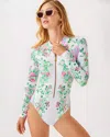 Lilly Pulitzer Randee Rashguard One-piece Swimsuit In Multi Orchids On The Avenue Engineered Rashgua