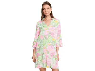 Lilly Pulitzer Rayanna Tunic Dress Women's Dress Resort White Mum Patch: 0 In Multi