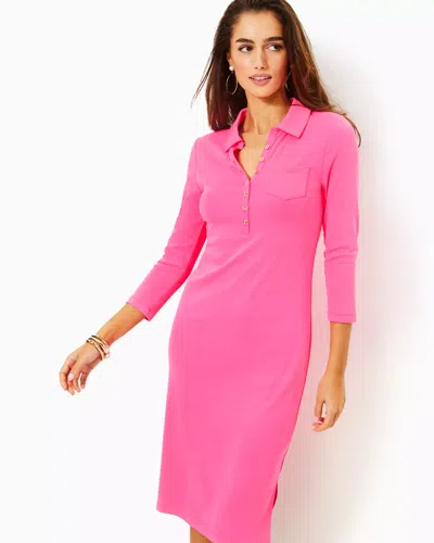 Lilly Pulitzer Reema Polo Dress In Roxie Pink