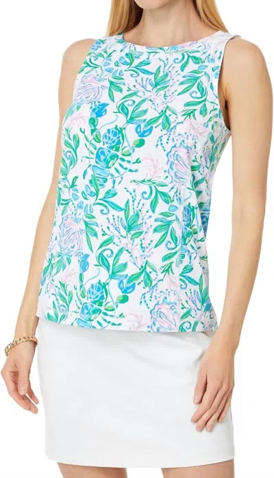 Lilly Pulitzer Renay Tank In Resort White Just A Pinch In Multi