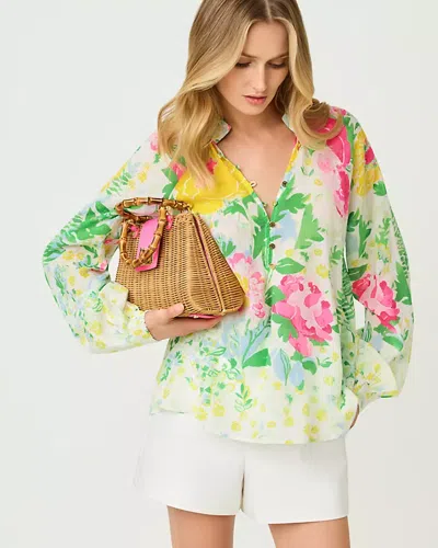 Lilly Pulitzer Renisha Long Sleeve Top In Multi