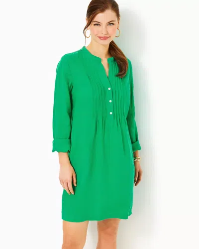 Lilly Pulitzer Rhoda Linen Dress In Brazilian Green | ModeSens