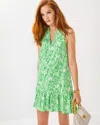 Lilly Pulitzer Riegan Dress In Fauna Green Tulip To Tango
