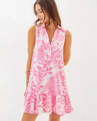 Lilly Pulitzer Riegan Dress In Rousseau Pink Glisten In The Sun