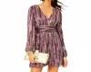 Lilly Pulitzer Riza Long Sleeve Romper In Mulberry In Red