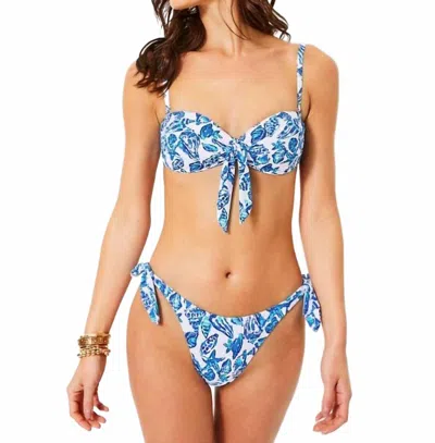 Lilly Pulitzer Roga Bikini Bottom In Shell Collector In Blue