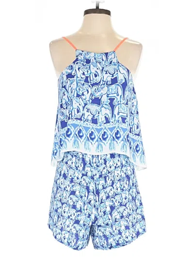 Pre-owned Lilly Pulitzer Romper In Blue