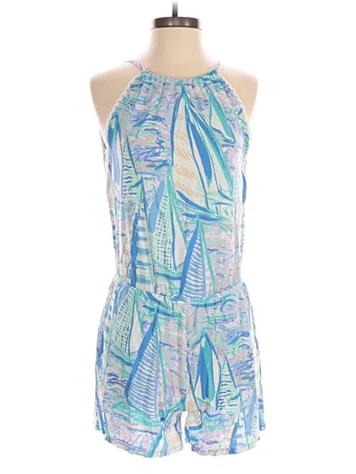 Pre-owned Lilly Pulitzer Romper In Blue
