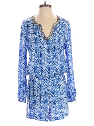 Pre-owned Lilly Pulitzer Romper In Blue