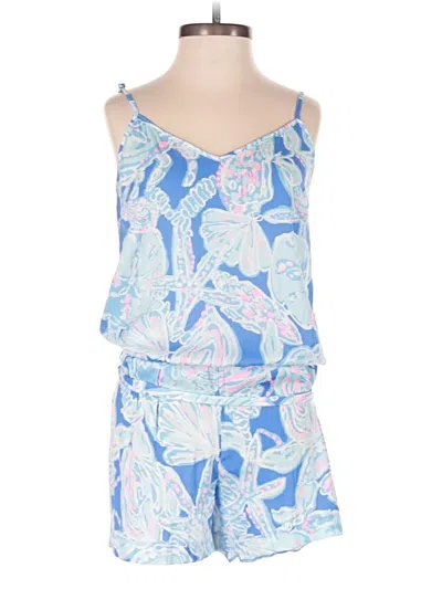 Pre-owned Lilly Pulitzer Romper In Blue