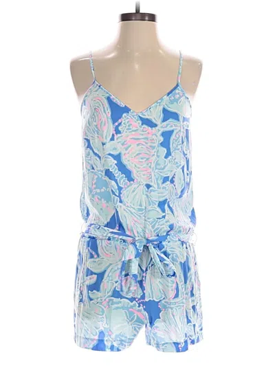 Pre-owned Lilly Pulitzer Romper In Blue