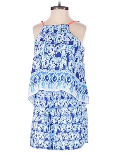 Pre-owned Lilly Pulitzer Romper In Blue