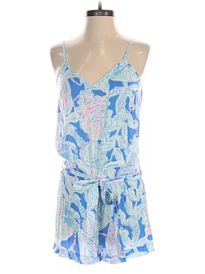 Pre-owned Lilly Pulitzer Romper In Blue