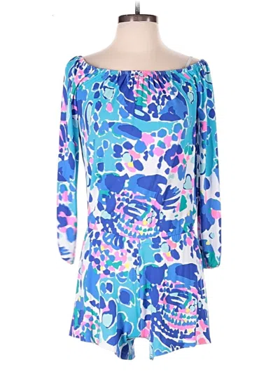 Pre-owned Lilly Pulitzer Romper In Blue