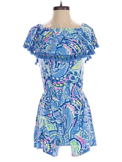 Pre-owned Lilly Pulitzer Romper In Blue