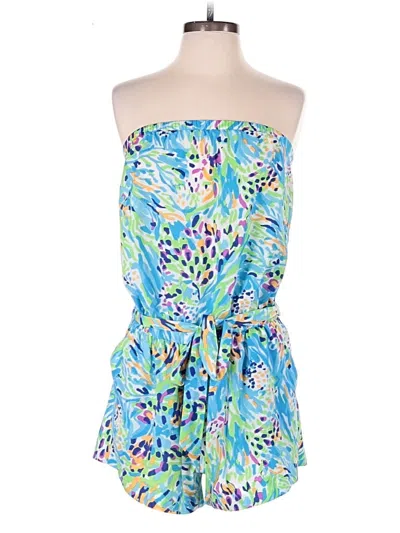 Pre-owned Lilly Pulitzer Romper In Blue