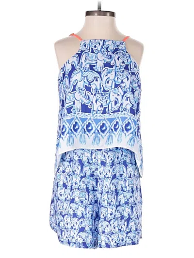Pre-owned Lilly Pulitzer Romper In Blue