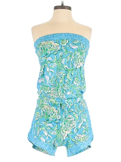 Pre-owned Lilly Pulitzer Romper In Blue