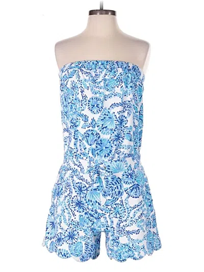 Pre-owned Lilly Pulitzer Romper In Blue