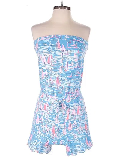 Pre-owned Lilly Pulitzer Romper In Blue