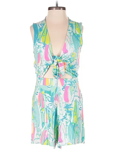 Pre-owned Lilly Pulitzer Romper In Teal