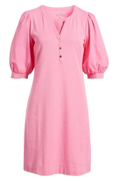 Lilly Pulitzer ® Ronson Cotton Blend Mixed Media Dress In Pink
