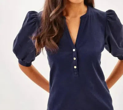 Lilly Pulitzer Ronson Knit Top In Low Tide Navy