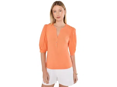 Lilly Pulitzer Ronson Knit Top Women's Blouse Sunset Orange: Xl