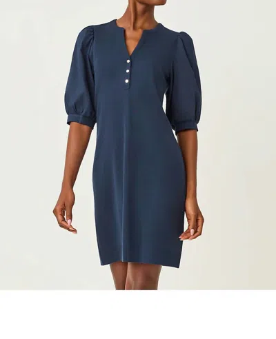 Lilly Pulitzer Ronson Popover Mini Dress In Low Tide Navy In Blue