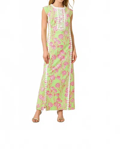 Lilly Pulitzer Rosalena Stretch Maxi Shift Dress In Pistachio Macaron Alina In Multi