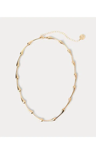 Lilly Pulitzer Rousseau Wave Necklace In Gold In Pink
