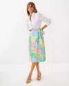 Lilly Pulitzer Rowena Midi Skirt In Multi Bright Delight Patch