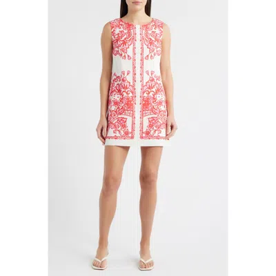 Lilly Pulitzer Sadie Sleeveless Shift Romper In Coconut Spicy Socialite Engineered Romper In White