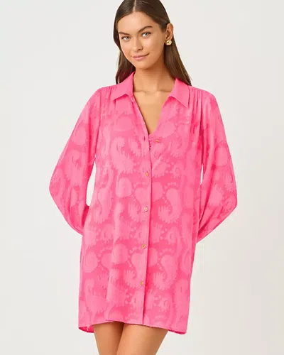 Lilly Pulitzer Sadira Long Sleeve Cover-up In Animal Print