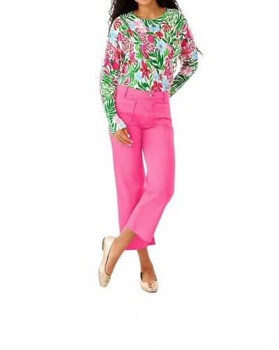 Lilly Pulitzer Salima Crewneck Sweater In Glowing Gardens In Pink