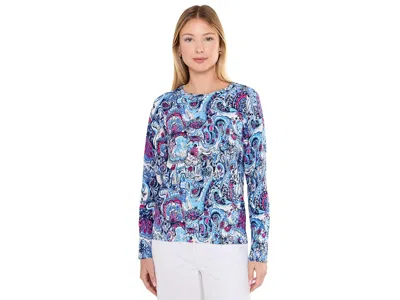 Lilly Pulitzer Salima Sweater Women's Sweater Paisley Parade Sweater: Md, Cotton/viscose