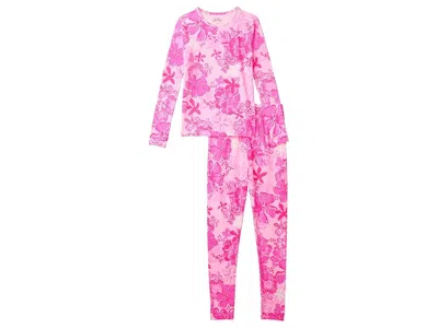 Lilly Pulitzer Sammy Pajama Set (toddler/little Kids/big Kids) Girl's Pajama Sets Parigi Pink Supporting Squad : 4 