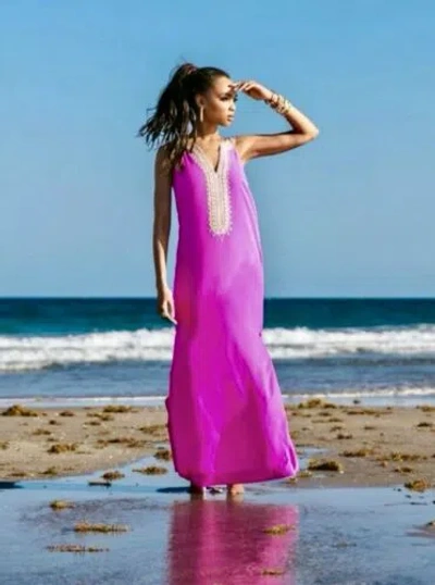 Pre-owned Lilly Pulitzer Sandrah Maxi Dress Wild Fuchsia ? $298 Size 4