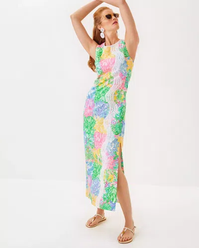 Lilly Pulitzer Sarabeth Maxi Shift Dress In Multi Bright Delight Patch