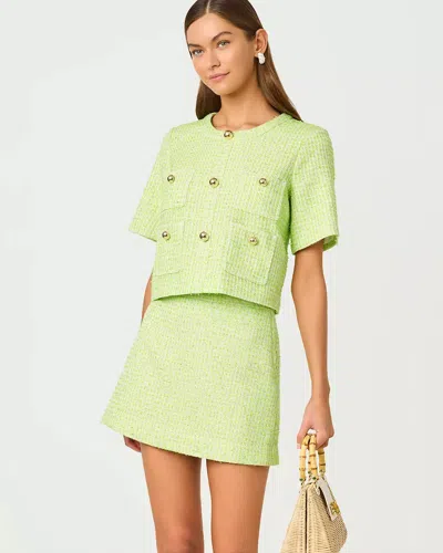 Lilly Pulitzer Sarissa Boucle Mini Skirt In Green