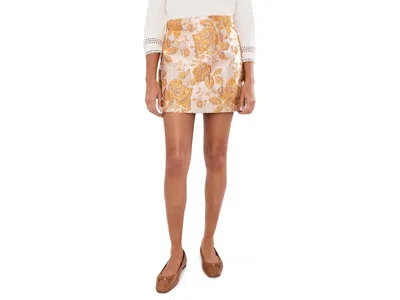 Lilly Pulitzer Sarissa Mini Skirt Women's Skirt Begonia Gold In Full Bloom Metallic Brocade: 12 In Multi
