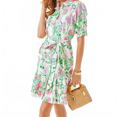 Lilly Pulitzer Sashria Dress In Multi Oversized Orchids On The Avenue Allover In Neutral