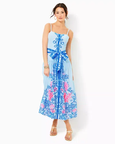 Lilly Pulitzer Saylar Maxi Dress In Multi Naut Today Engineered Woven Maxi Dress
